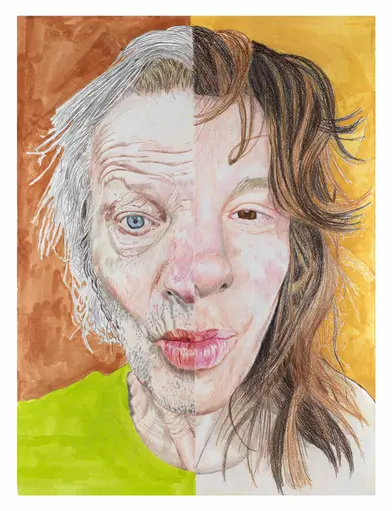 102 x 75 cm, coloured pencil and watercolours on paper