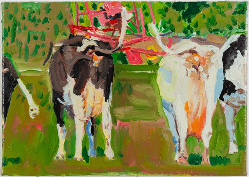 White Cow Series (7), oil on linen, 25 x 35 cm.